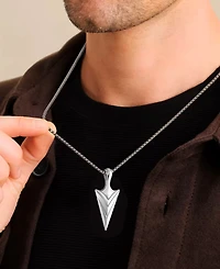 Rhona Sutton Silver Arrowhead Stainless Steel Pendant Necklace