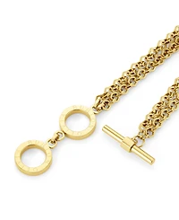 Olivia Burton Women's Honeycomb Toggle Gold Plated Bracelet