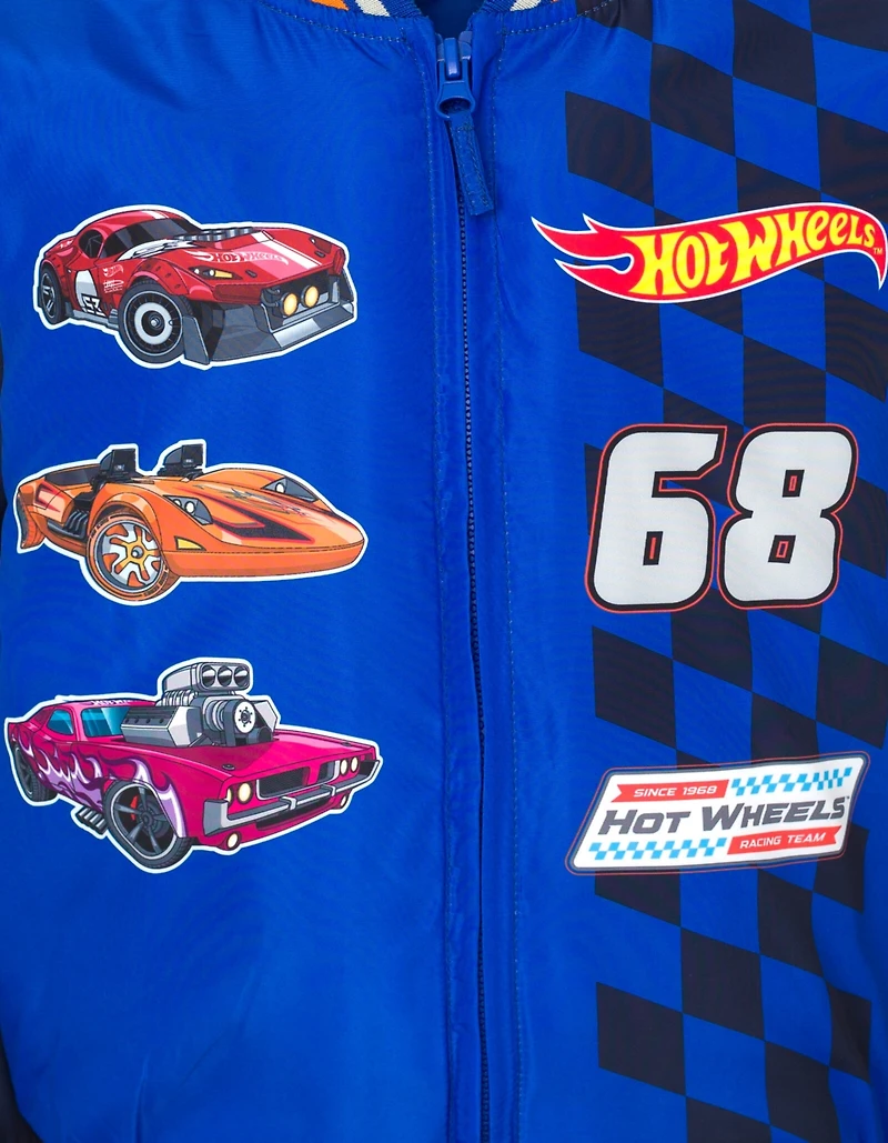 Hot Wheels Boys Zip Up Varsity Bomber Jacket to (3T - 10-12)