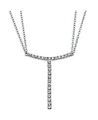 Bling Jewelry Minimalist Simple Thin Cubic Zirconia Pave Cz Lariat Choker Necklace Prom .925 Sterling Silver Adjustable