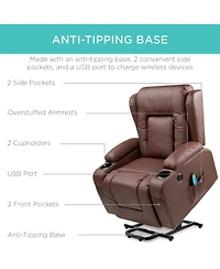 Best Choice Products Electric Power Lift Recliner Massage Chair Furniture w/ Usb Port, Heat, Cupholders
