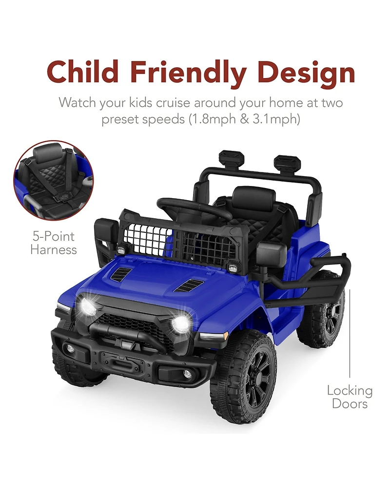 Best Choice Products 6V Kids Ride-On Truck Car w/ Parent Remote Control, 4-Wheel Suspension, Led Lights