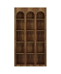 Tribesigns 5-Tier Farmhouse Tall Bookshelf, 70.87-Inch Rustic Wood Bookcase with Open Shelves, Large Mid Century Modern Book Shelf