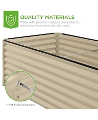 Best Choice Products 6x3x2ft Outdoor Metal Raised Garden Bed, Planter Box for Vegetables, Flowers, Herbs
