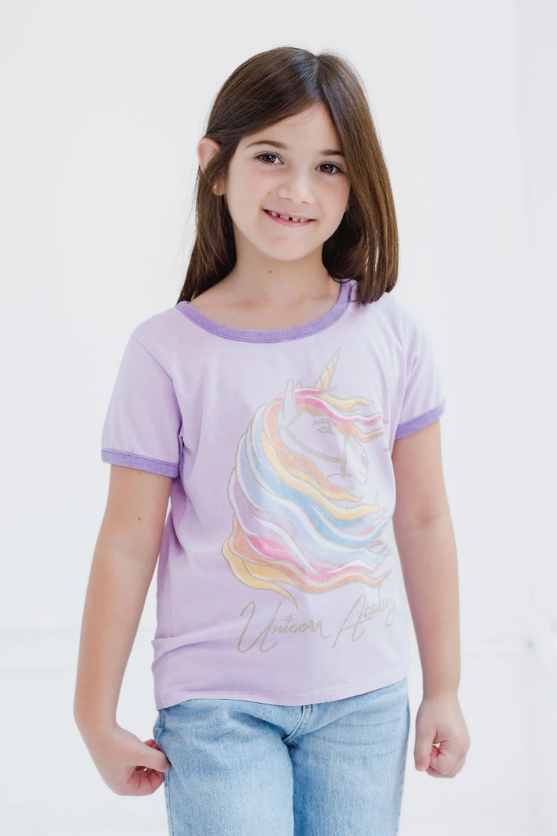 Unicorn Academy Little Girls Sophia & Wildstar T-Shirt (4