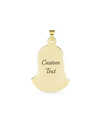 Bling Jewelry Matt & Shiny Yellow 14K Gold Religious Metal Protection Medallion Face of Jesus Christ Head Pendant Necklace No Chain