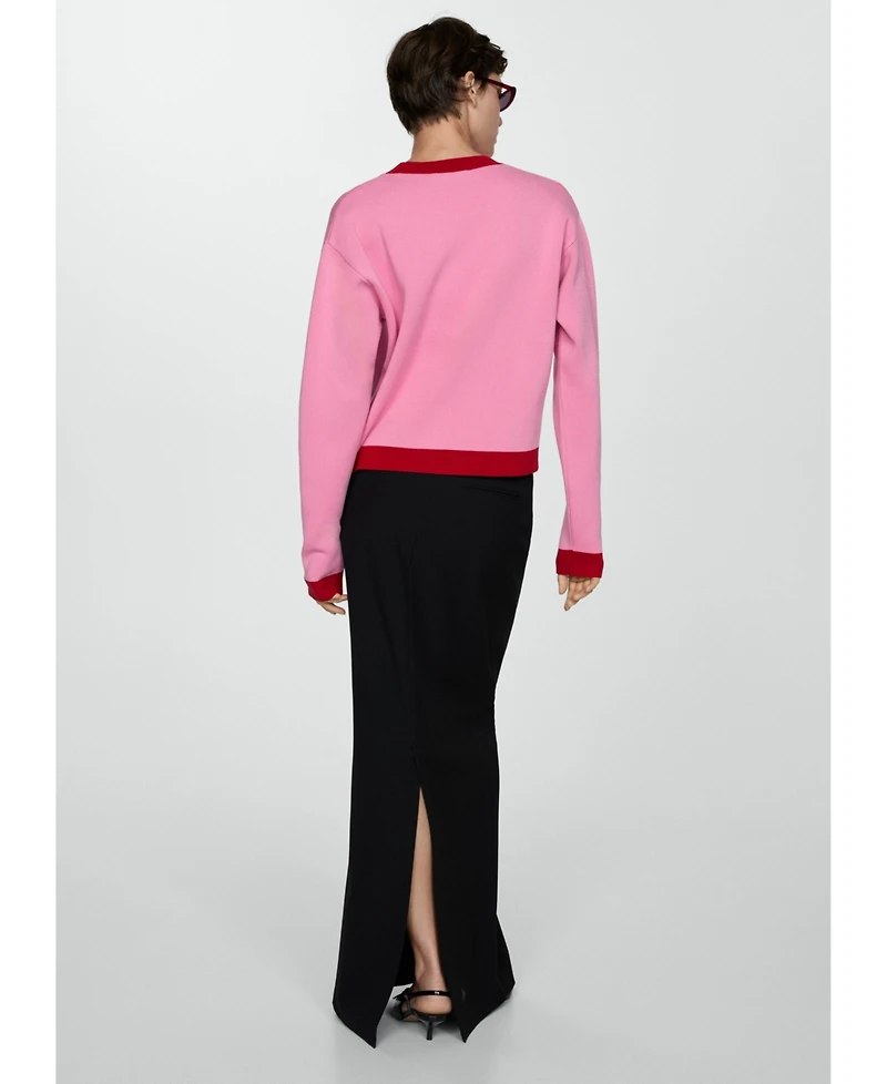 Mango Women's Contrast Trim Sweater