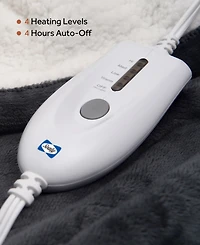 Sealy Heated Flannel and Sherpa Throw, 50" x 60"