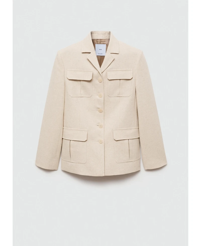 Mango Women's Pocketed Cotton Jacket