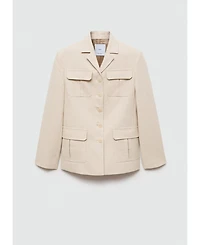 Mango Women's Pocketed Cotton Jacket