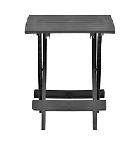 vidaXL Folding Patio Table Anthracite 17.7"x16.9"x19.7" Plastic