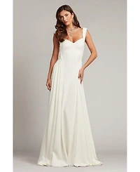Tadashi Shoji Women's Callaway Draped Open Back Gown