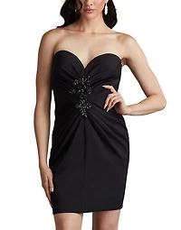 Tadashi Shoji Women's Tia Draped Strapless Mini Dress