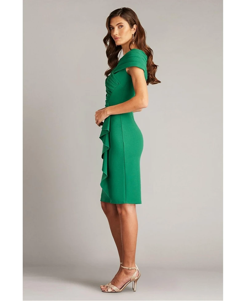 Tadashi Shoji Martine Waterfall Flounce Dress