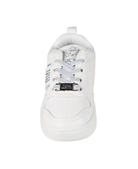 Vince Camuto Toddler Girls Elastic Laces Rhinestones Court Sneaker