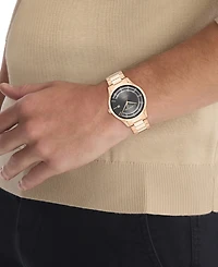 Calvin Klein Men's Iconic Automatic Rose Gold-Tone Stainless Steel Bracelet Watch 40mm