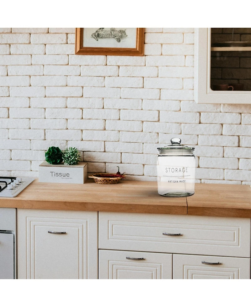 Amici Home Stockholm Glass Round Canister - Storage