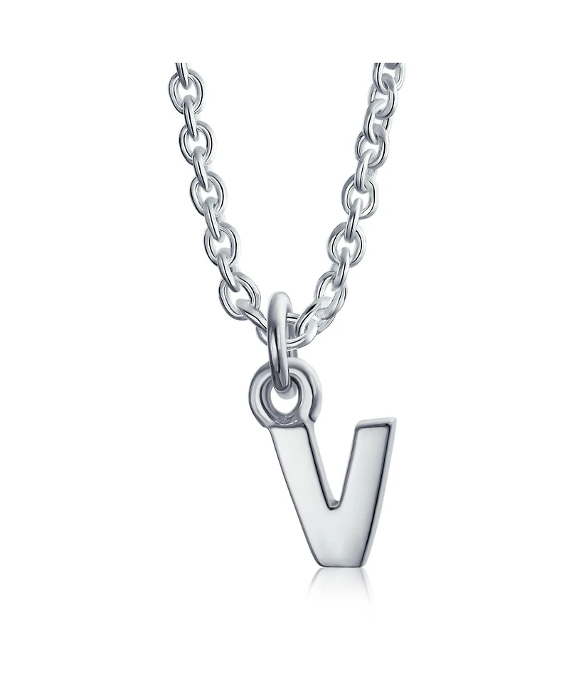Bling Jewelry Dainty Alphabet Block Letter Anklet Ankle Bracelet Sterling Silver