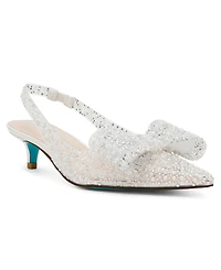 Betsey Johnson Patti Lucite Slingback Kitten Pumps
