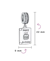 Bling Jewelry Multi Color Ice Cream Cone Charm Bead Two Tone 14K Gold Plated .925 Sterling Silver Fits European Bracelet