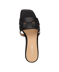 Calvin Klein Women's Alise Woven Block Heel Sandals