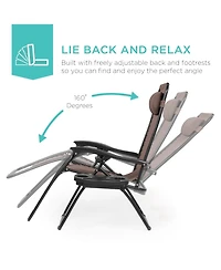 Best Choice Products Set of 2 Zero Gravity Lounge Chair Recliners for Patio