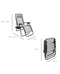 Best Choice Products Set of 2 Zero Gravity Lounge Chair Recliners for Patio