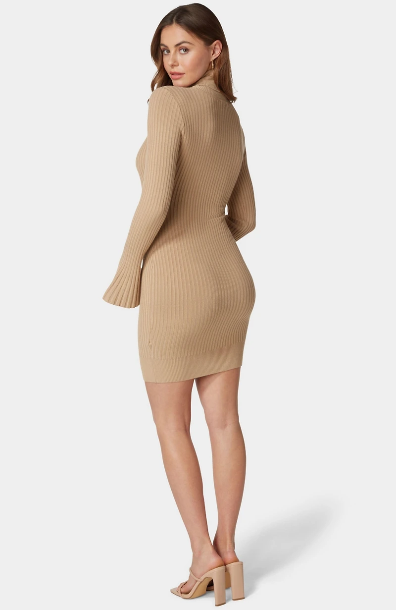 Bebe Women's Turtleneck Sweater Dress