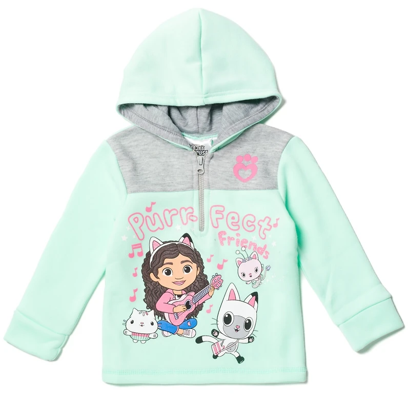 Gabby's Dollhouse Girls Dreamworks Fleece Half Zip Hoodie