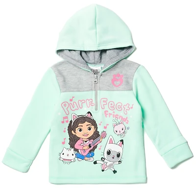 Gabby's Dollhouse Girls Dreamworks Fleece Half Zip Hoodie