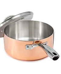 BergHOFF Vintage 15pc Tri-Ply Copper Cookware Set with Lids, Polished