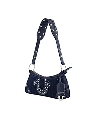 True Religion Studded Horseshoe De True Religion Horseshoe Denim shoulder bag
