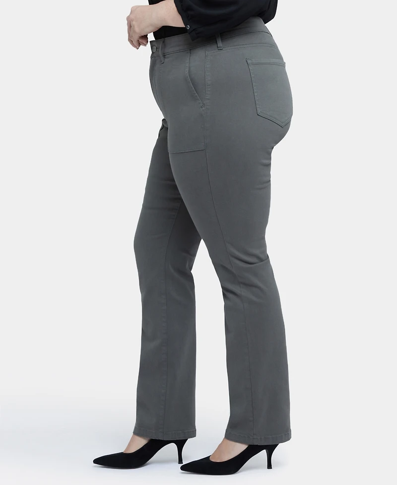 Nydj Plus Marilyn Straight Utility Pocket Jean