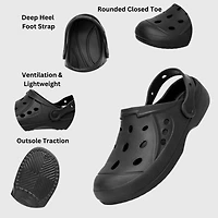 Alpine Swiss Men's Clogs Lightweight Slip On Water Sandals Comfort Garden Shoes