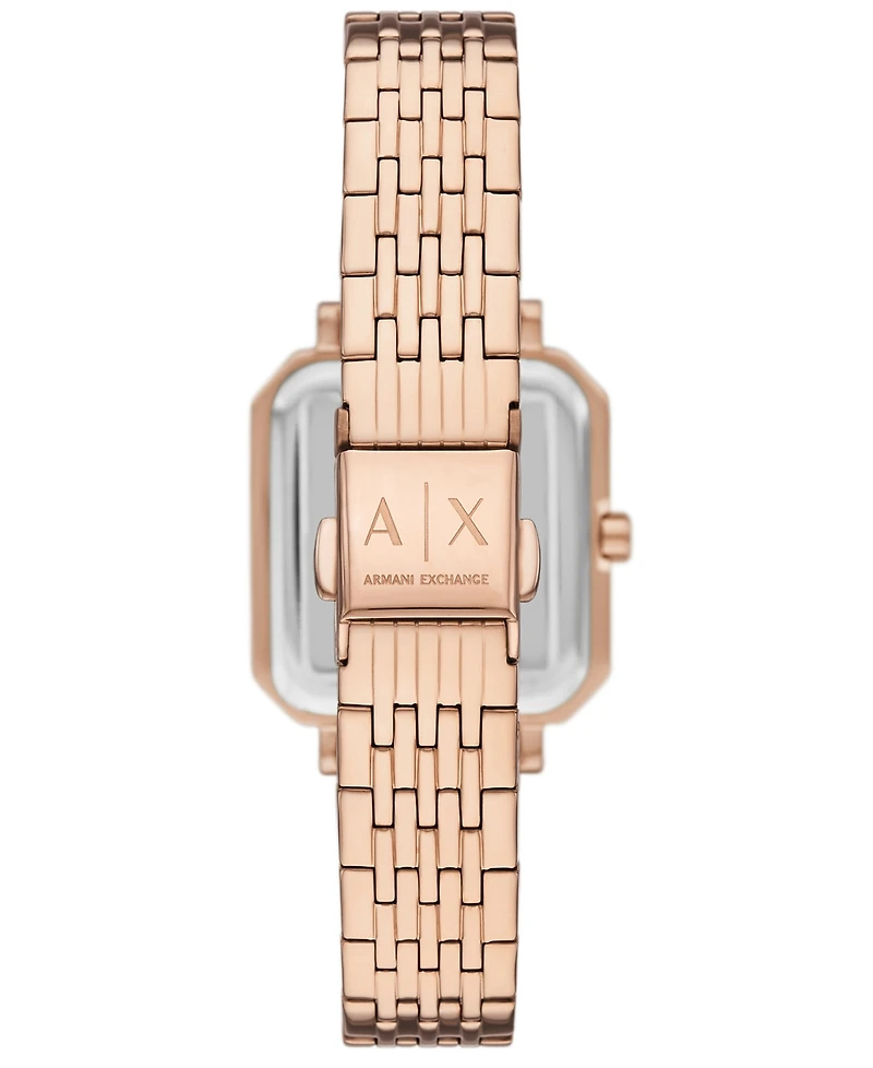 A|X Armani Exchange Women's Quartz Three-Hand Rose Gold Stainless Steel Watch 27mm