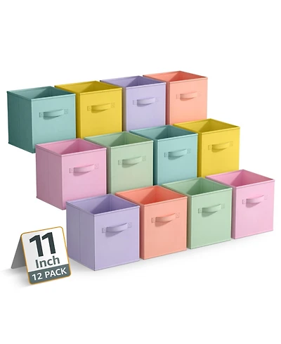 Sorbus Inch Pack Sturdy Collapsible Fabric Storage Cubes with Handle - for Organizing Clothes, Toys, Books