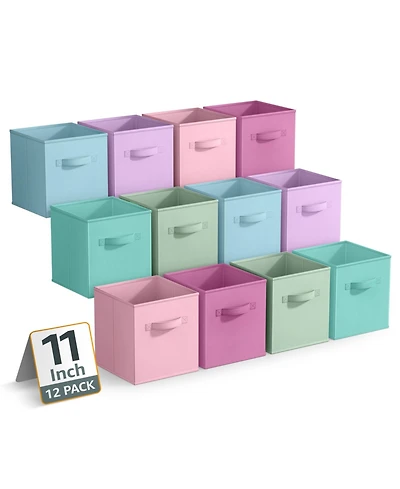 Sorbus Inch Pack Sturdy Collapsible Fabric Storage Cubes with Handle - for Organizing Clothes, Toys, Books