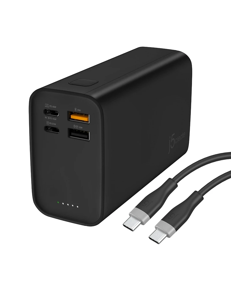j5create 26800mAh Pd 65W 4-Port Power Bank, JPB26465