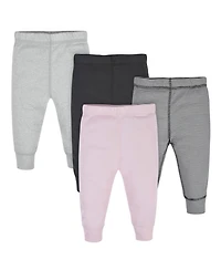 Gerber Baby Girls Active Pants, 4 Pack
