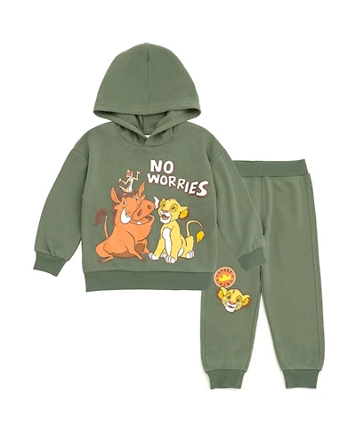 Disney Boys Lion King Fleece Pullover Hoodie and Pants Outfit Set to (18 Months - 10-12)