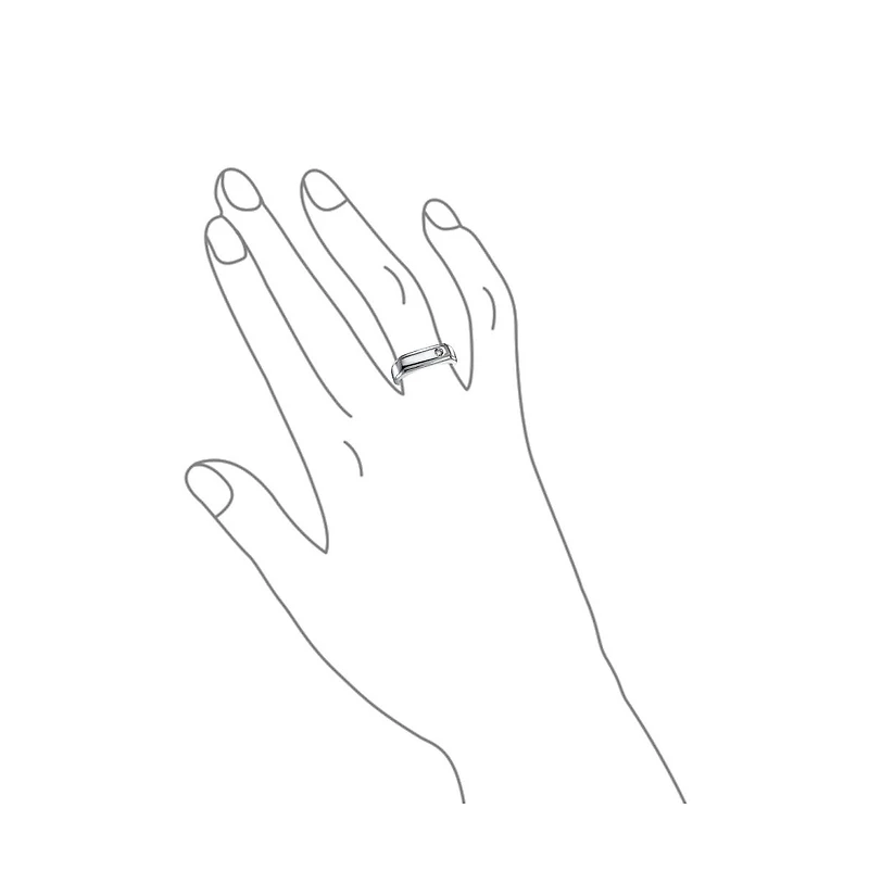 Bling Jewelry Monogram Cubic Zirconia Accent Band Ring .925 Sterling Silver