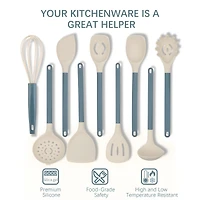 Sugift 20-Piece Silicone Kitchen Utensils Set and Knives Set with Block