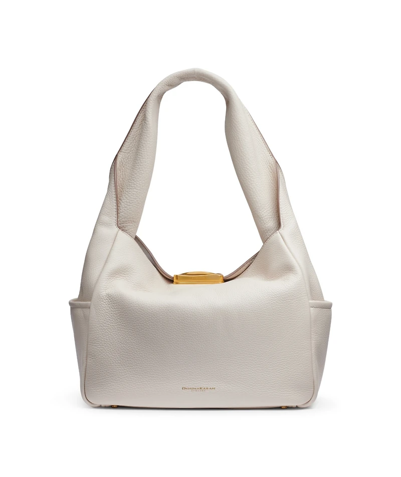 Donna Karan New York Amagansett Soft-Rolled Leather Shoulder with Sculpted Magnet Closure