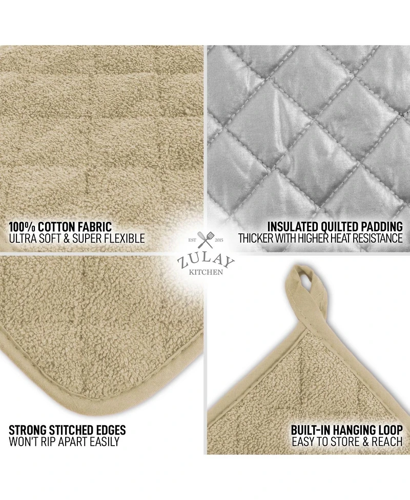 1-Pack Pot Holders for Kitchen Heat Resistant Cotton