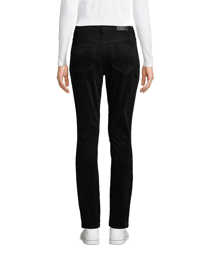 Lands' End Women's Tall Mid Rise Straight Leg Corduroy Pants