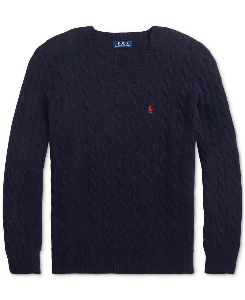 Polo Ralph Lauren Men's Big & Tall Cable-Knit Wool-Cashmere Sweater