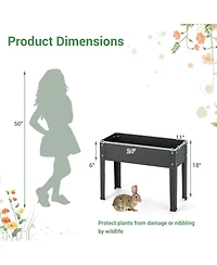 Sugift Metal Raised Garden Bed with Legs and Drainage Hole for Vegetable Flower