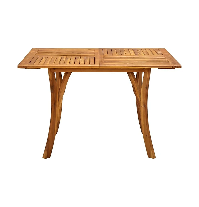 vidaXL Patio Table 47.2"x47.2"x29.5" Solid Acacia Wood