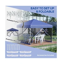 Slickblue 10' x 10' Pop-Up Canopy Tent for Quick Outdoor Shelter