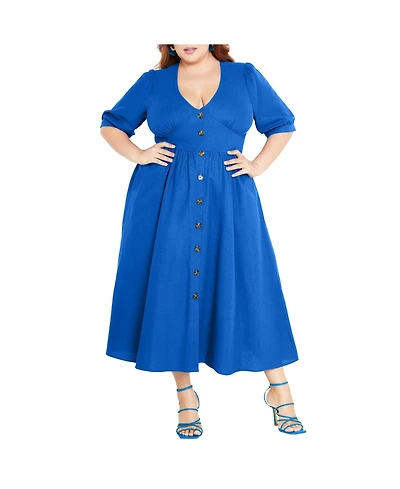 City Chic Plus Sunset Stroll Dress
